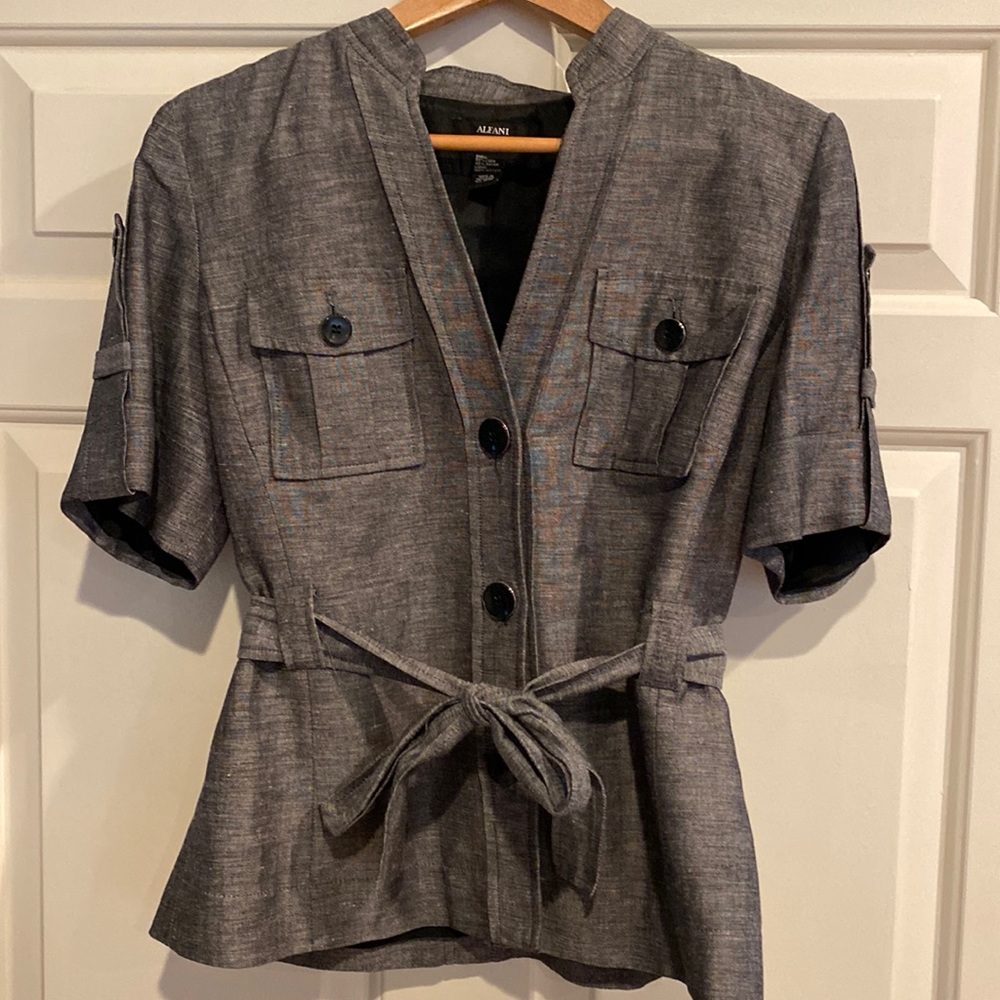 Alfani short sleeve military style jacket - size 8